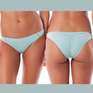 NWT Rhythm‎ My Cheeky Beach Crochet Bikini Bottom in Pool [ Medium ]